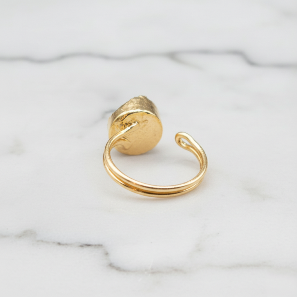 Purple Sugar Druzy Quartz Ring