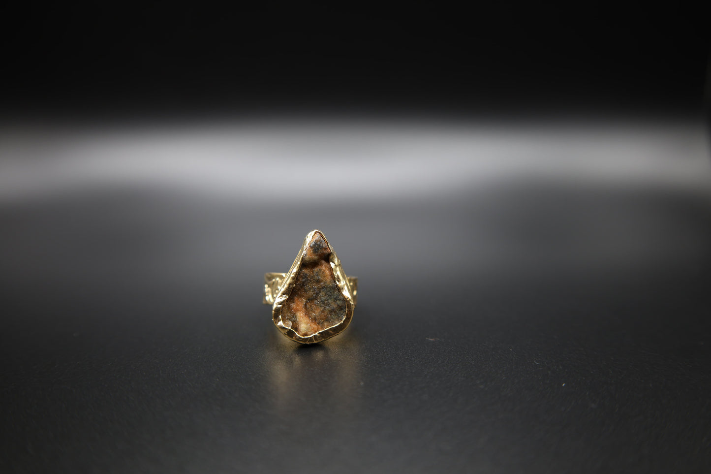 Golden Aura Calcite Ring