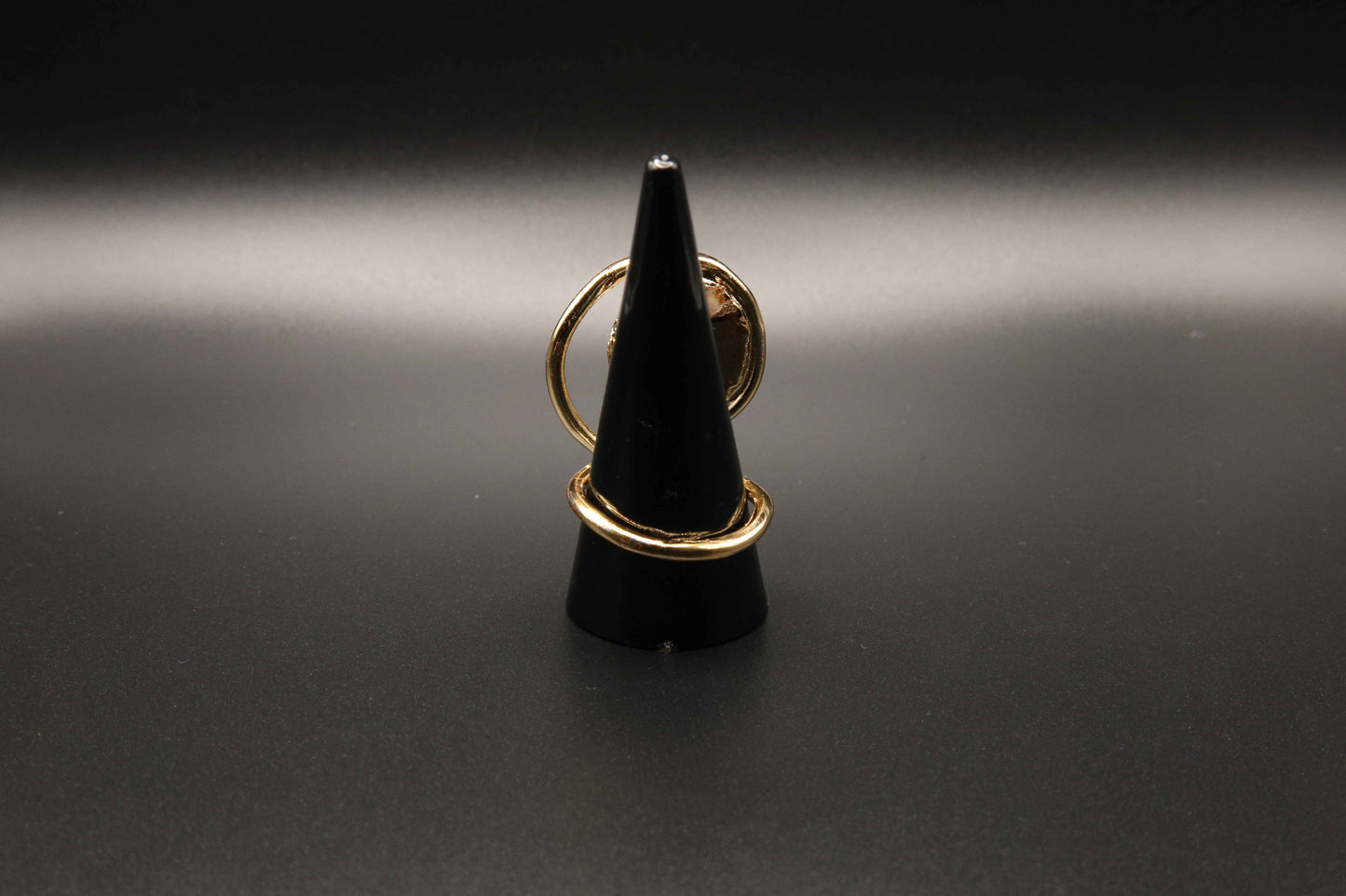 Gold Agate Statement Ring