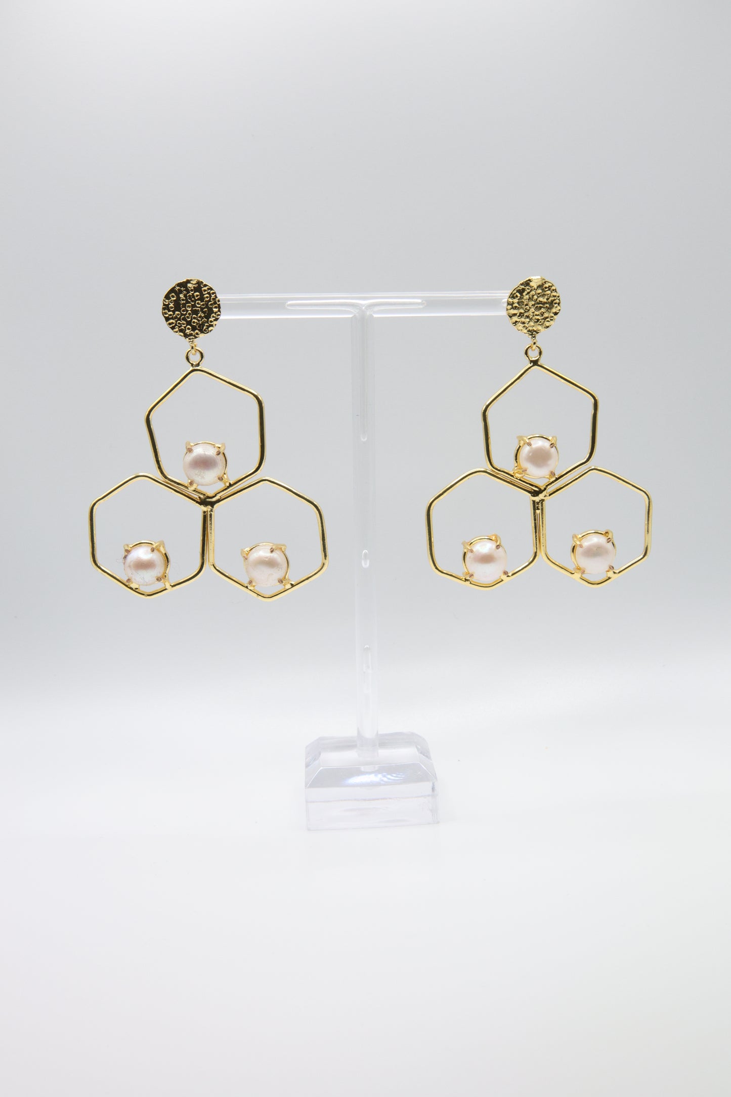 Octagon Mother of Pearl Earrings