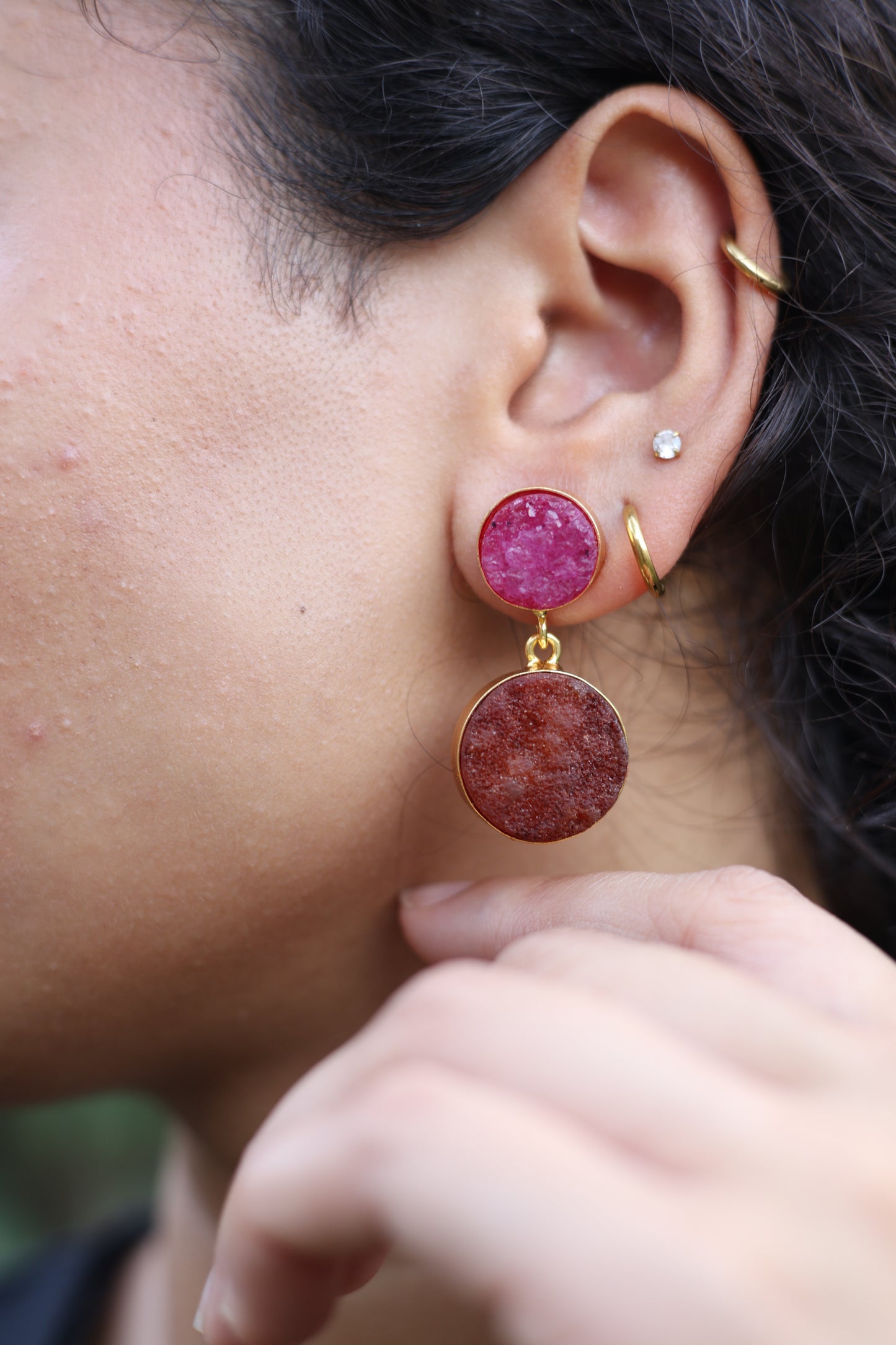 Frosted Druzy Earrings