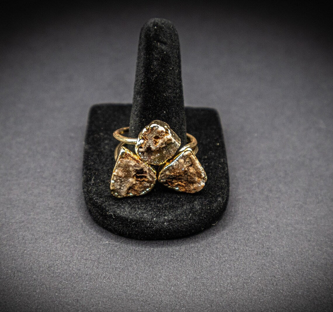 Brown Sugar Druzy Quartz Ring