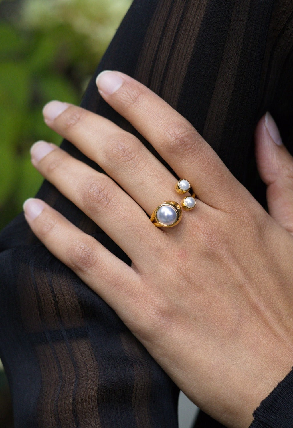 Freshwater Gold Plated Real Pearl Ring