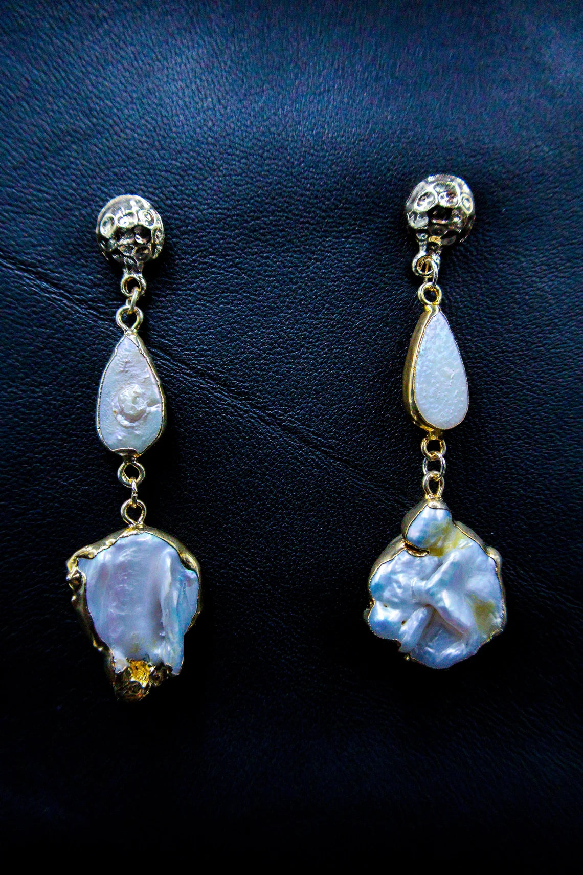 Raw Amethyst and Pearl Ring