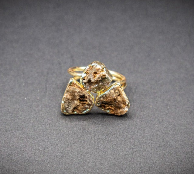 Brown Sugar Druzy Quartz Ring