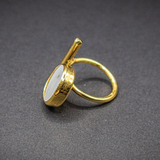 Freshwater Gold Plated Real Pearl Ring