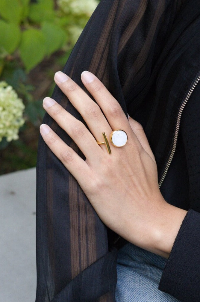 Freshwater Gold Plated Real Pearl Ring