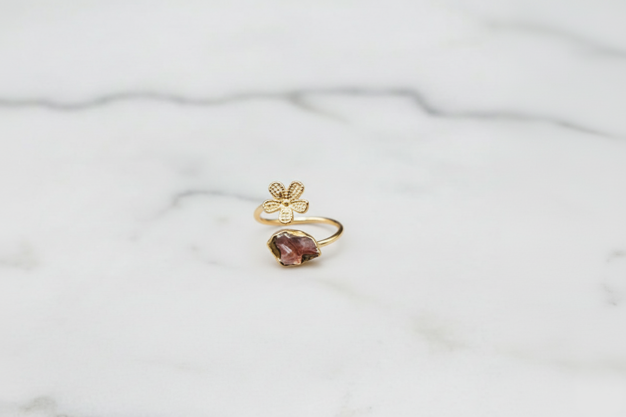 Petal Kiss Amethyst Ring