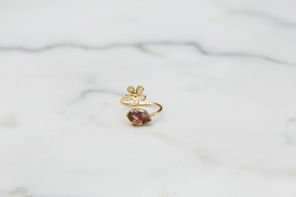 Petal Kiss Amethyst Ring