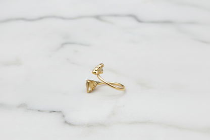 White Sparkle Twin Druzy Ring
