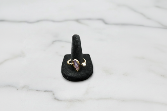 Violet Orbit Amethyst Ring