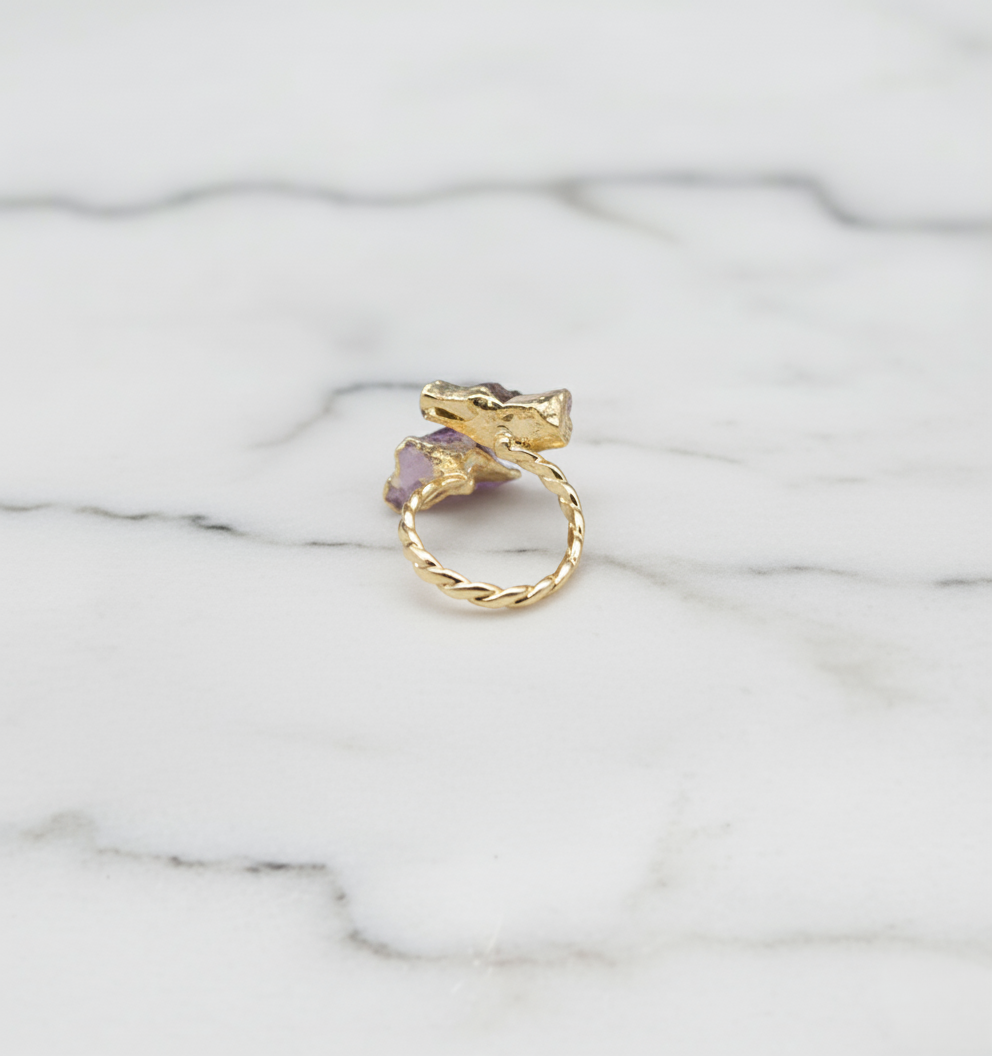 Celestial Ember Amethyst Ring