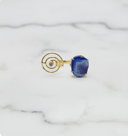 Handmade Cosmic Geode Ring