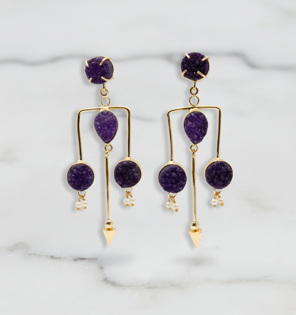 Fairy Dust Druzy Earrings