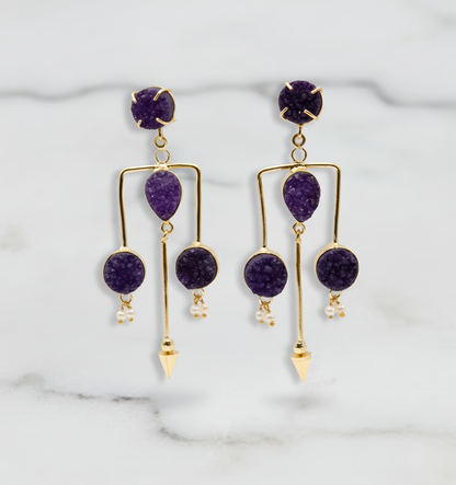 Fairy Dust Druzy Earrings