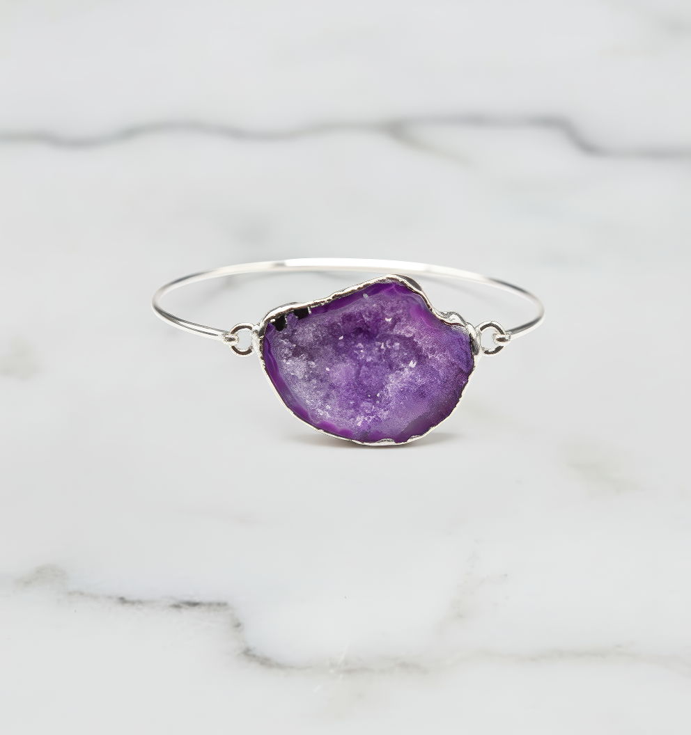 Natural Agate Slice Bracelet