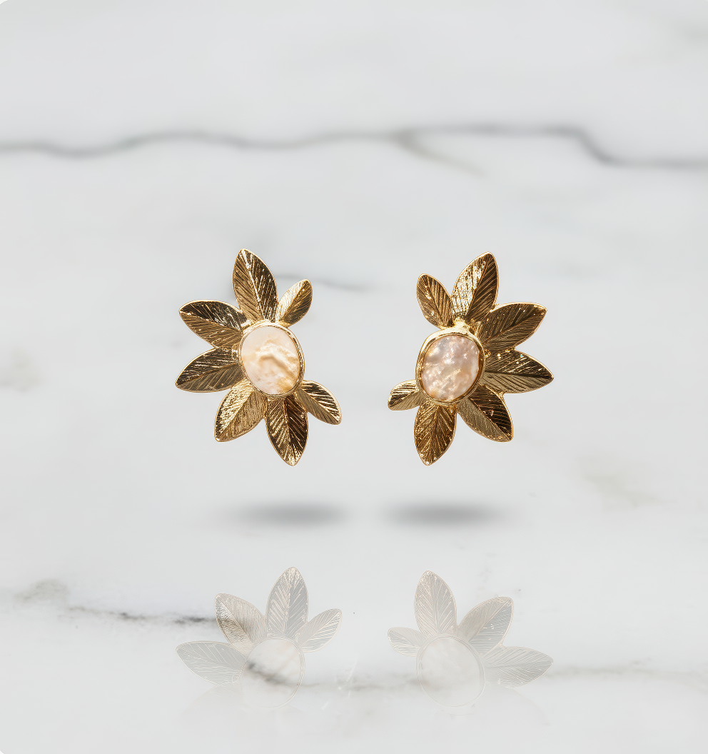 Pearl Flower Earrings