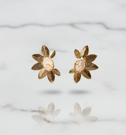 Pearl Flower Earrings