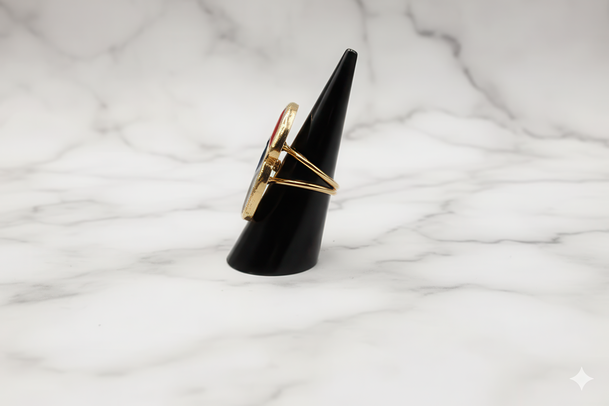 Cats Eye Teardrop Multi-Stone Ring