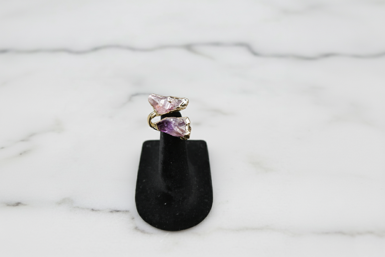 Celestial Ember Amethyst Ring
