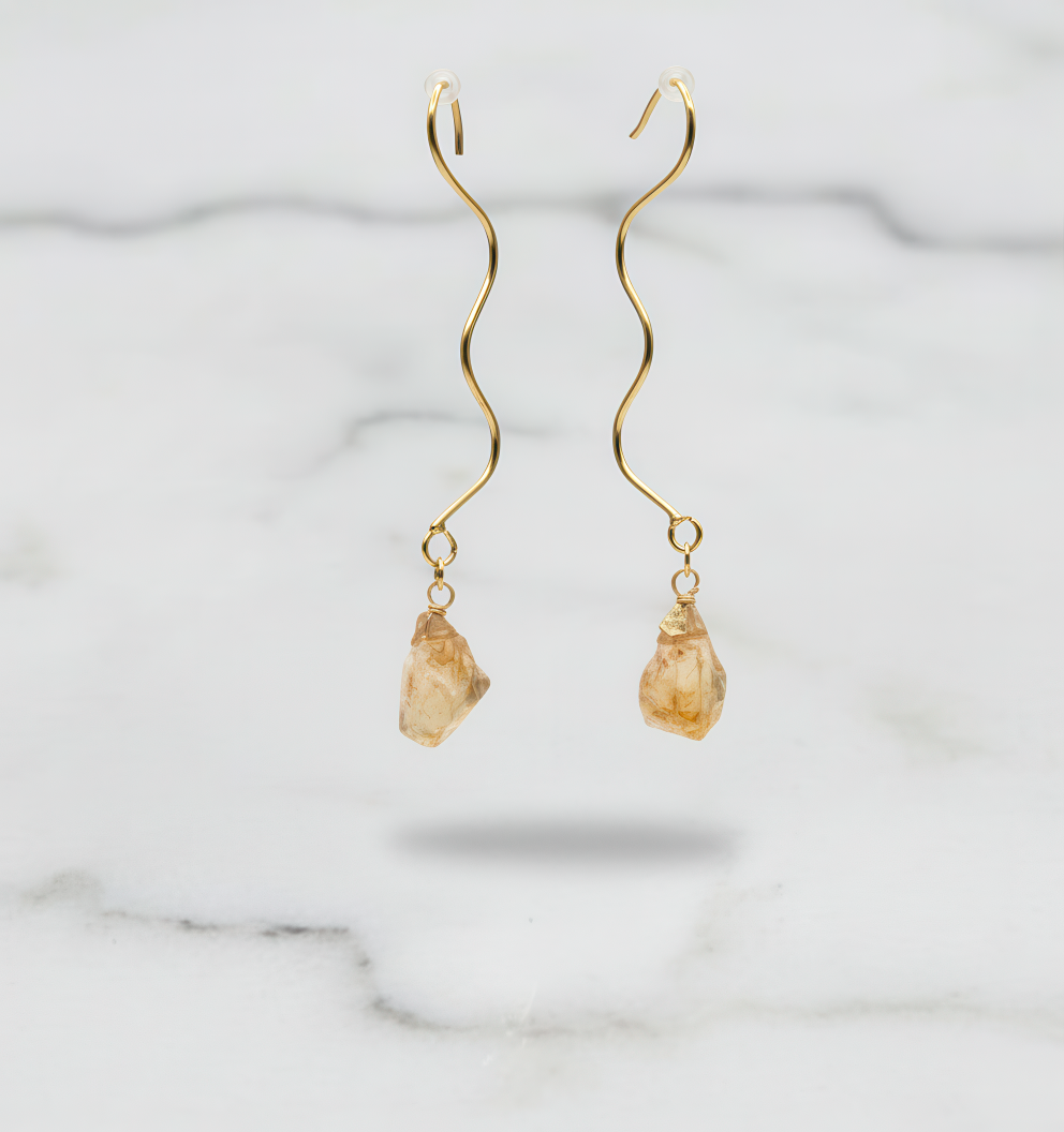 Citrine Crystal Drop Earrings