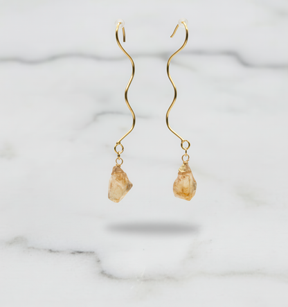 Citrine Crystal Drop Earrings