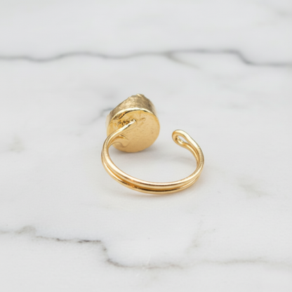 Purple Sugar Druzy Quartz Ring
