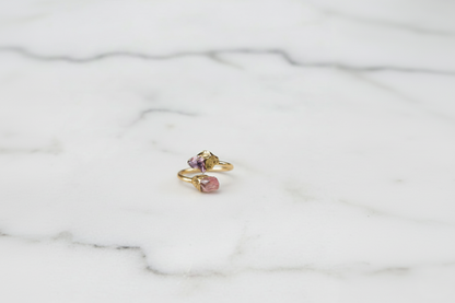 Twin Flame Amethyst Ring