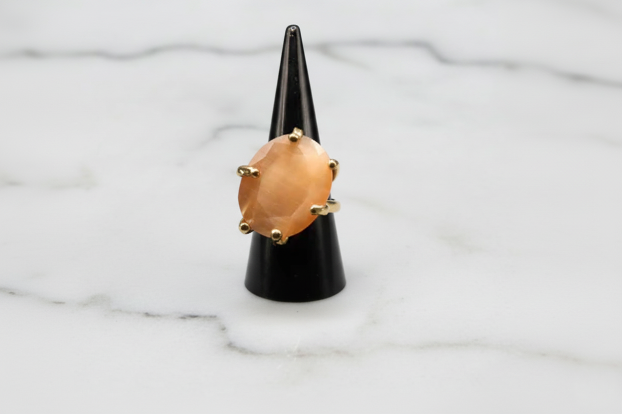 Amber Glow Cats Eye Ring