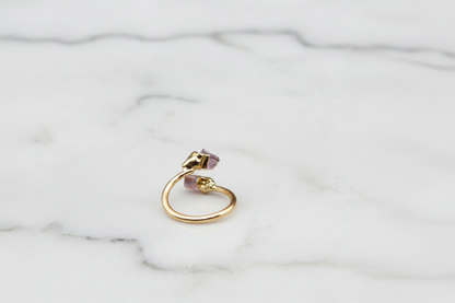 Twin Flame Amethyst Ring