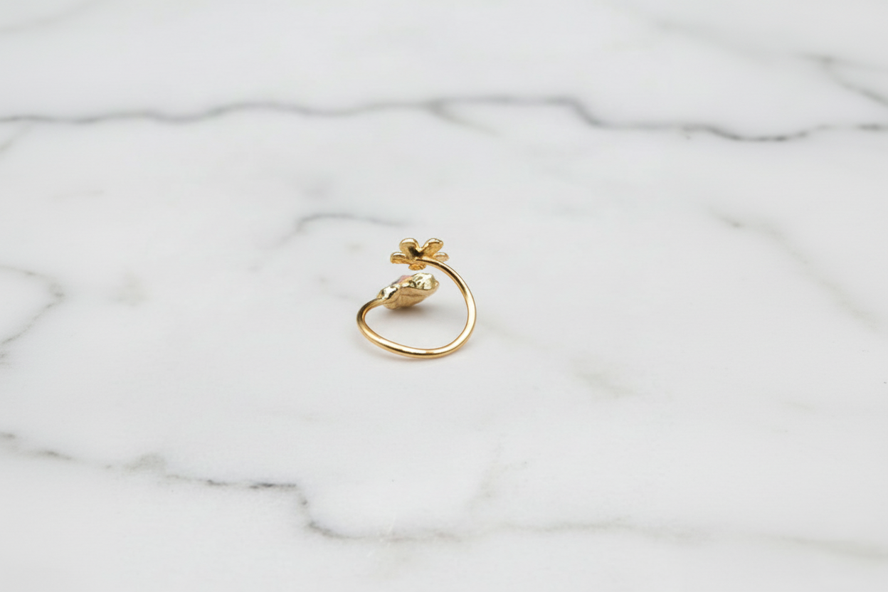 Petal Kiss Amethyst Ring