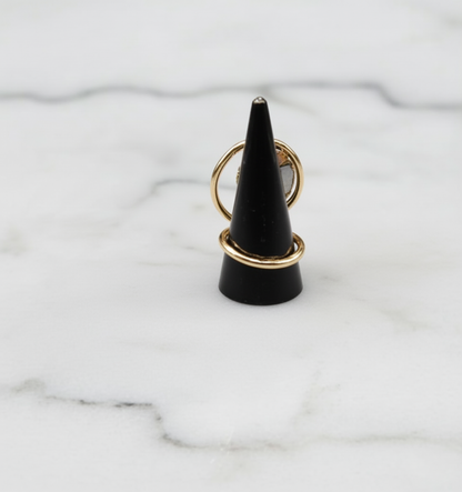 Gold Agate Statement Ring