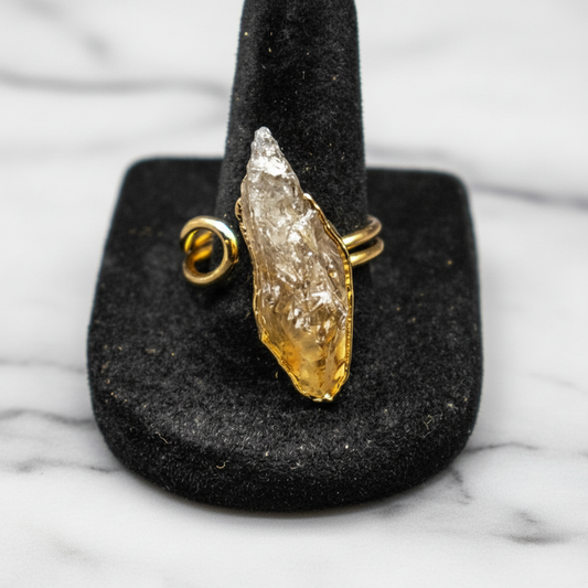 Natural Citrine Gemstone Ring
