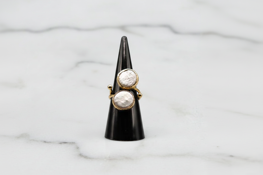 Twin Pearl Ring