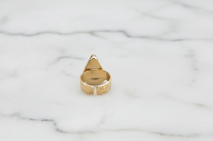 Golden Aura Calcite Ring