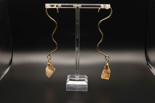 Citrine Crystal Drop Earrings