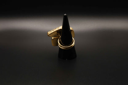 Tristone multi shaped Statement Ring