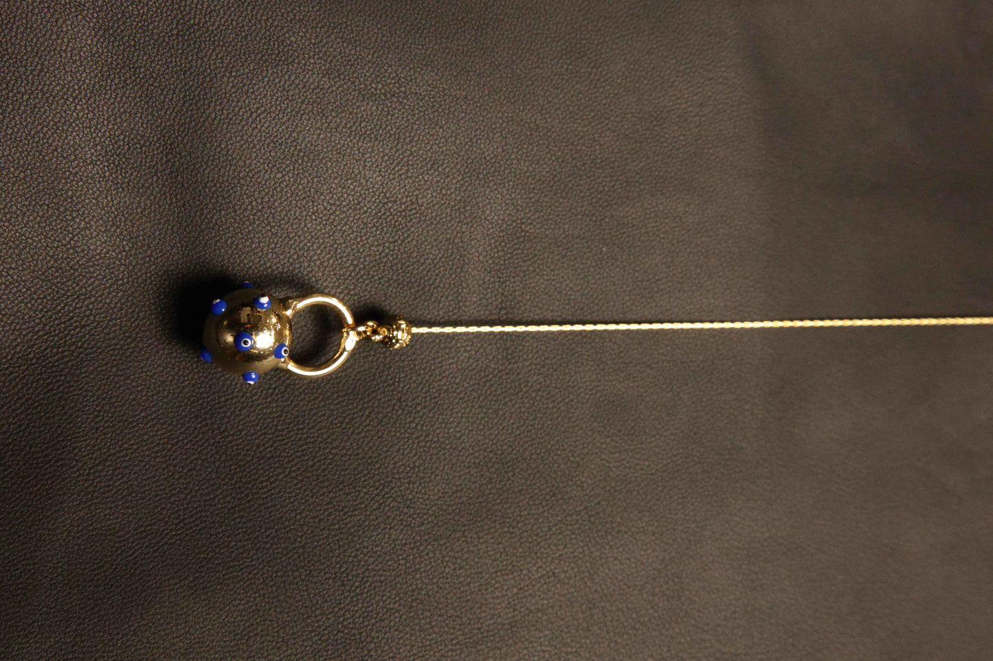 Gold-Plated Pearl and Lapis Lazuli Y Chain Necklace