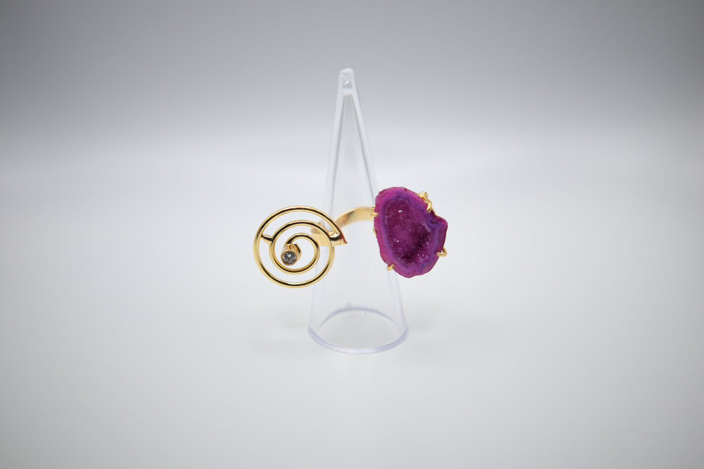 Cosmic Purple Geode Ring