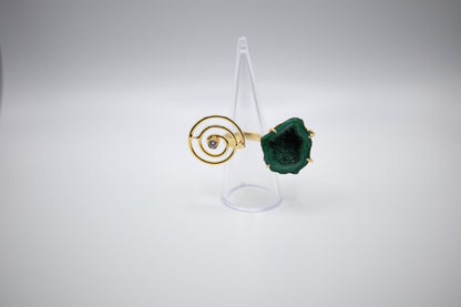 Emerald Geode Ring