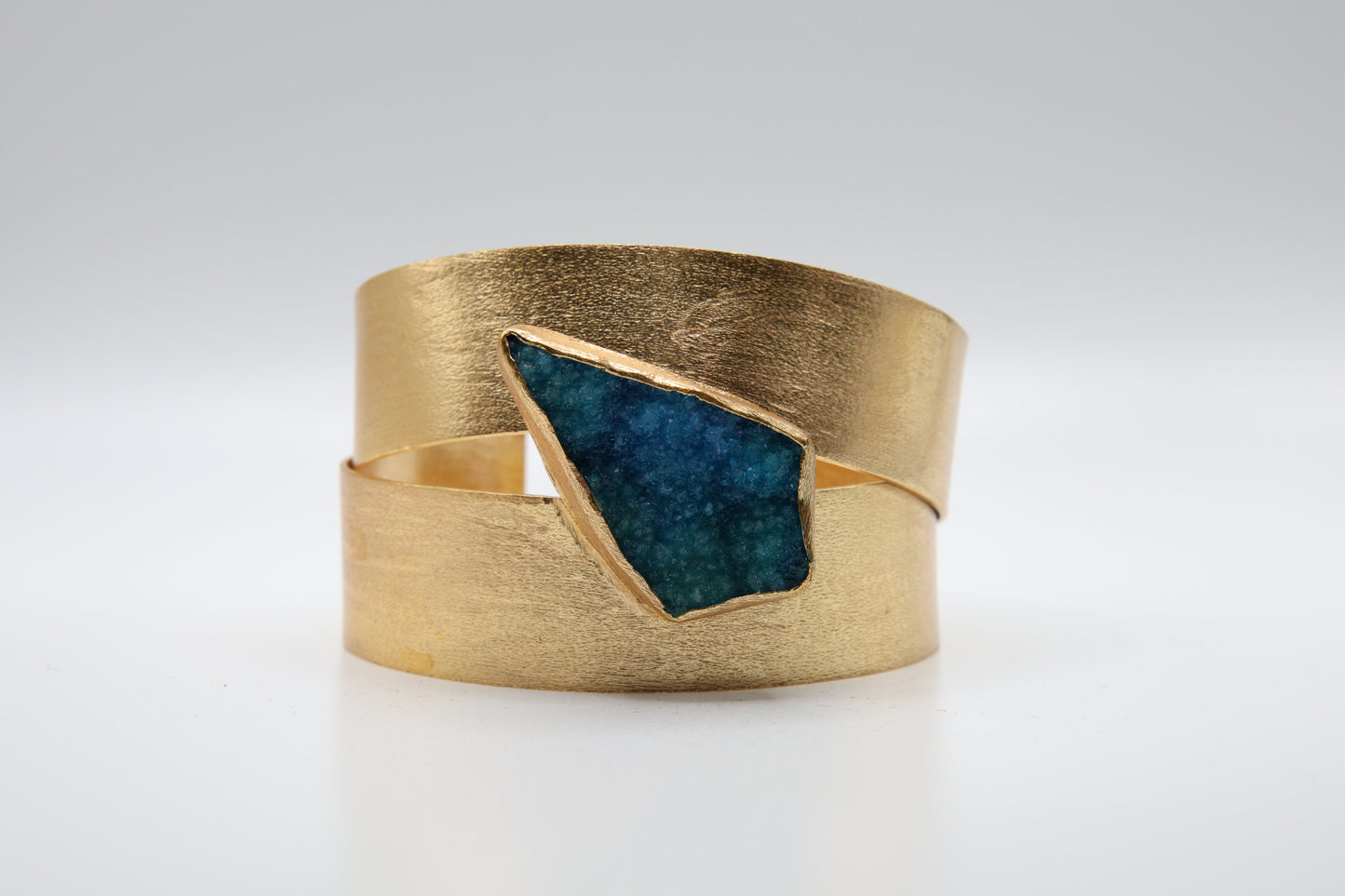 Blue Sugar Druzy Cuff Bracelet