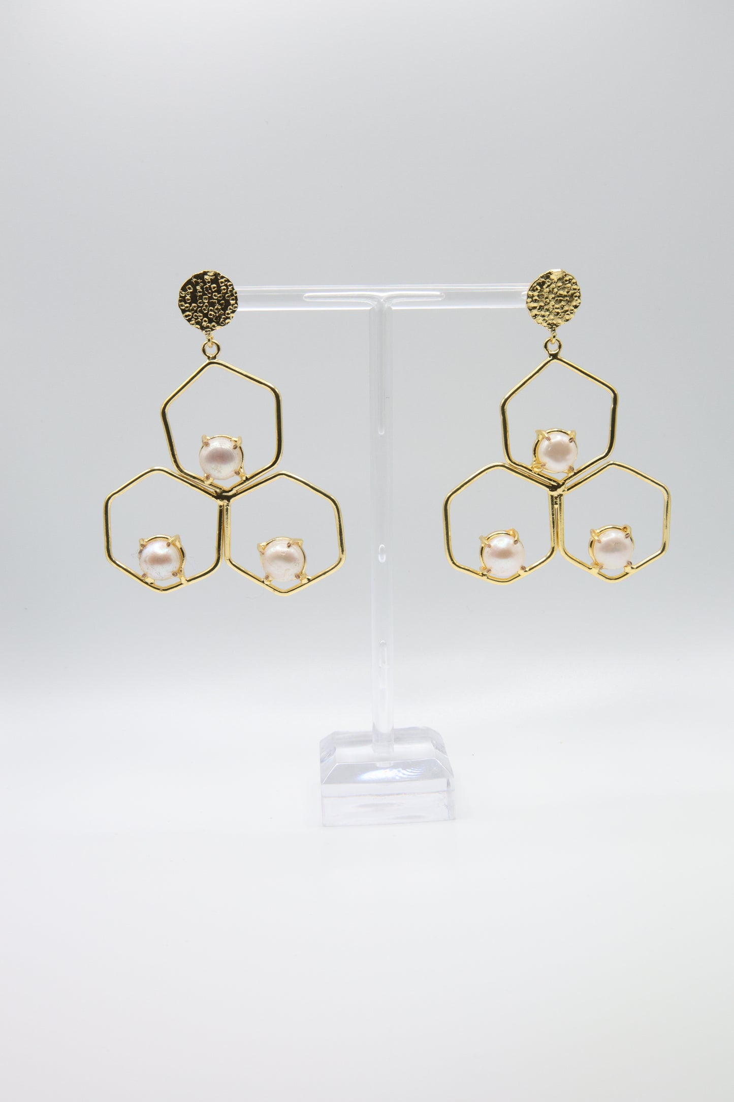 Octagon Mother of Pearl Earrings