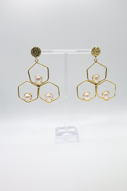 Octagon Mother of Pearl Earrings