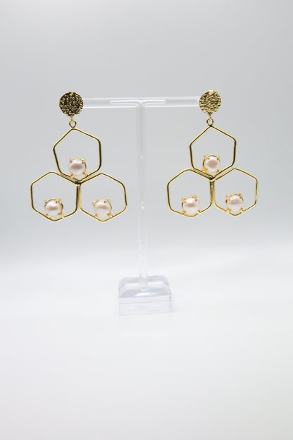 Octagon Mother of Pearl Earrings