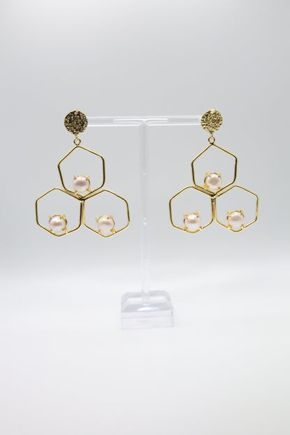 Octagon Mother of Pearl Earrings
