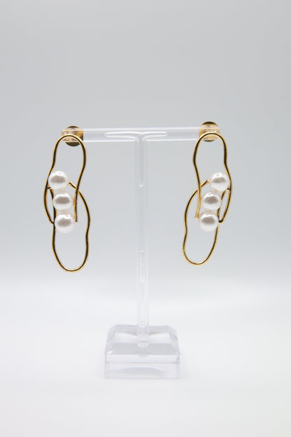 Modern Mother of Pearl Earrings