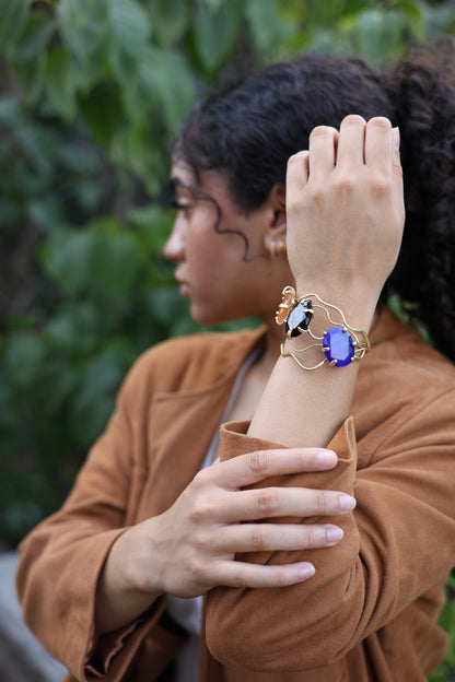 Trio Cat's Eye Gemstone Cuff