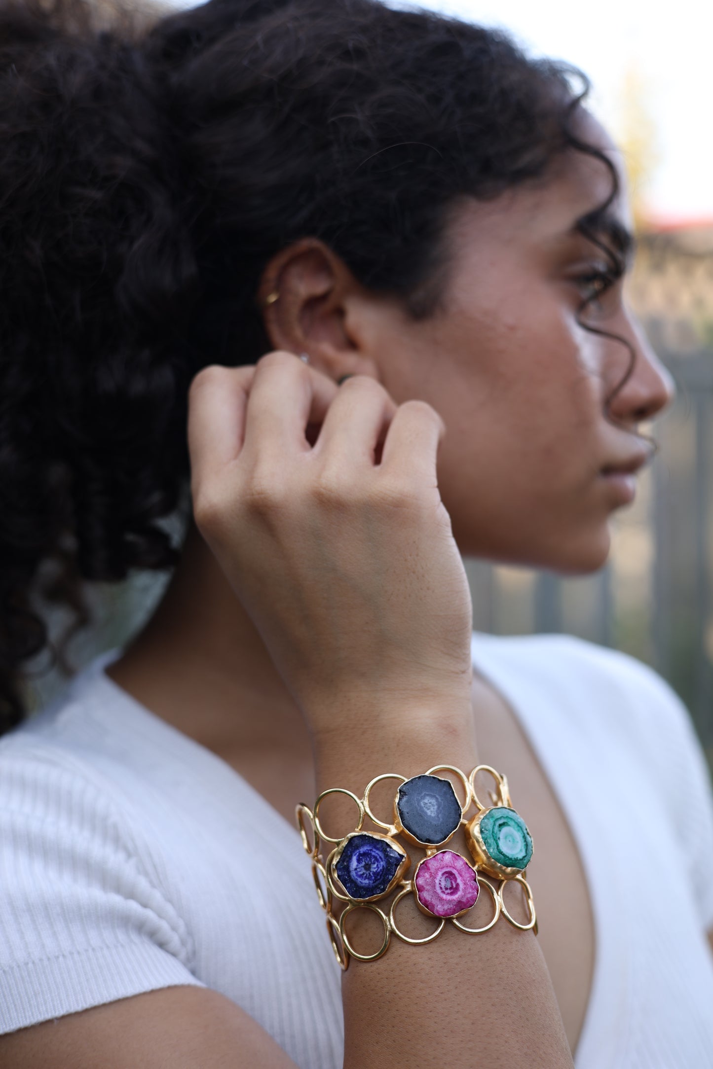 Multi Color Solar Quartz Bracelet