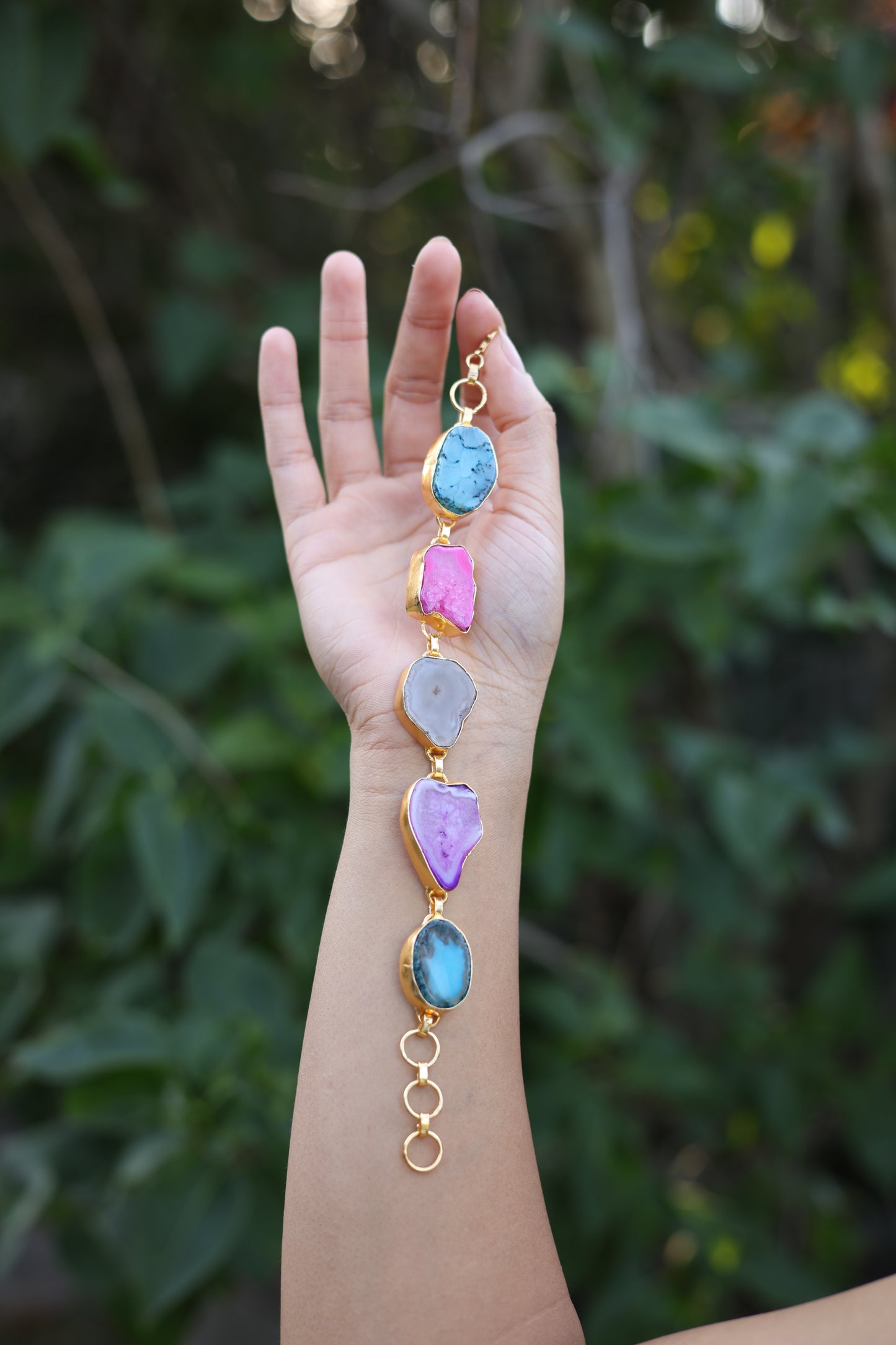 Multi-Gemstone Agate Howlite Bracelet