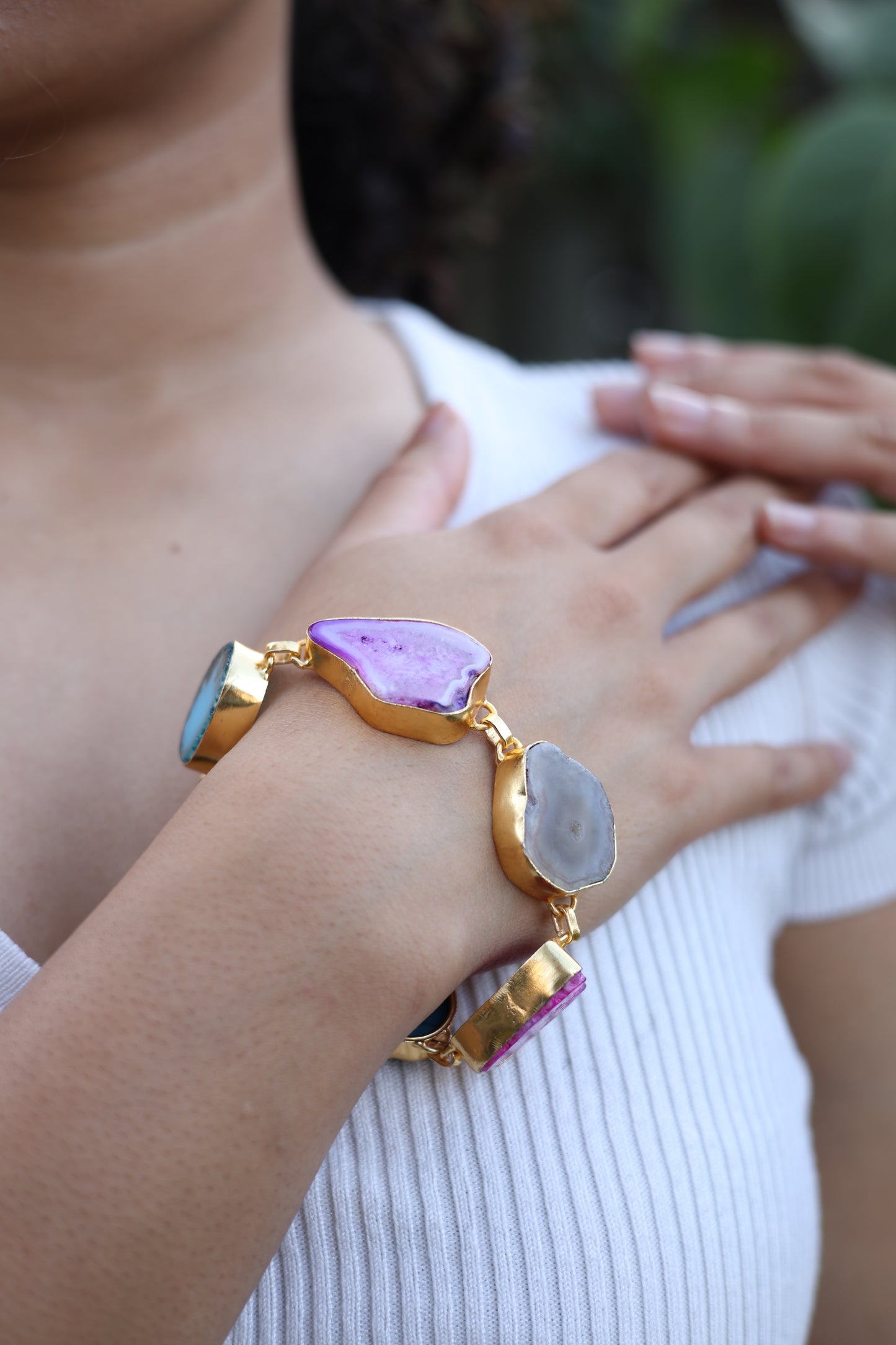 Multi-Gemstone Agate Howlite Bracelet